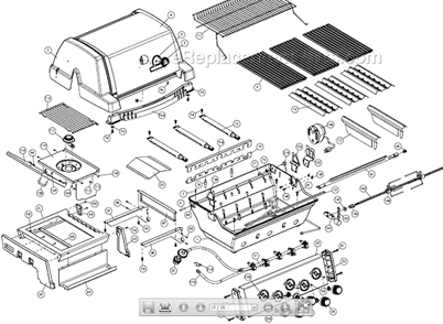 Page A Diagram and Parts List for 9877-74 Sovereign 70 Broil King Grill